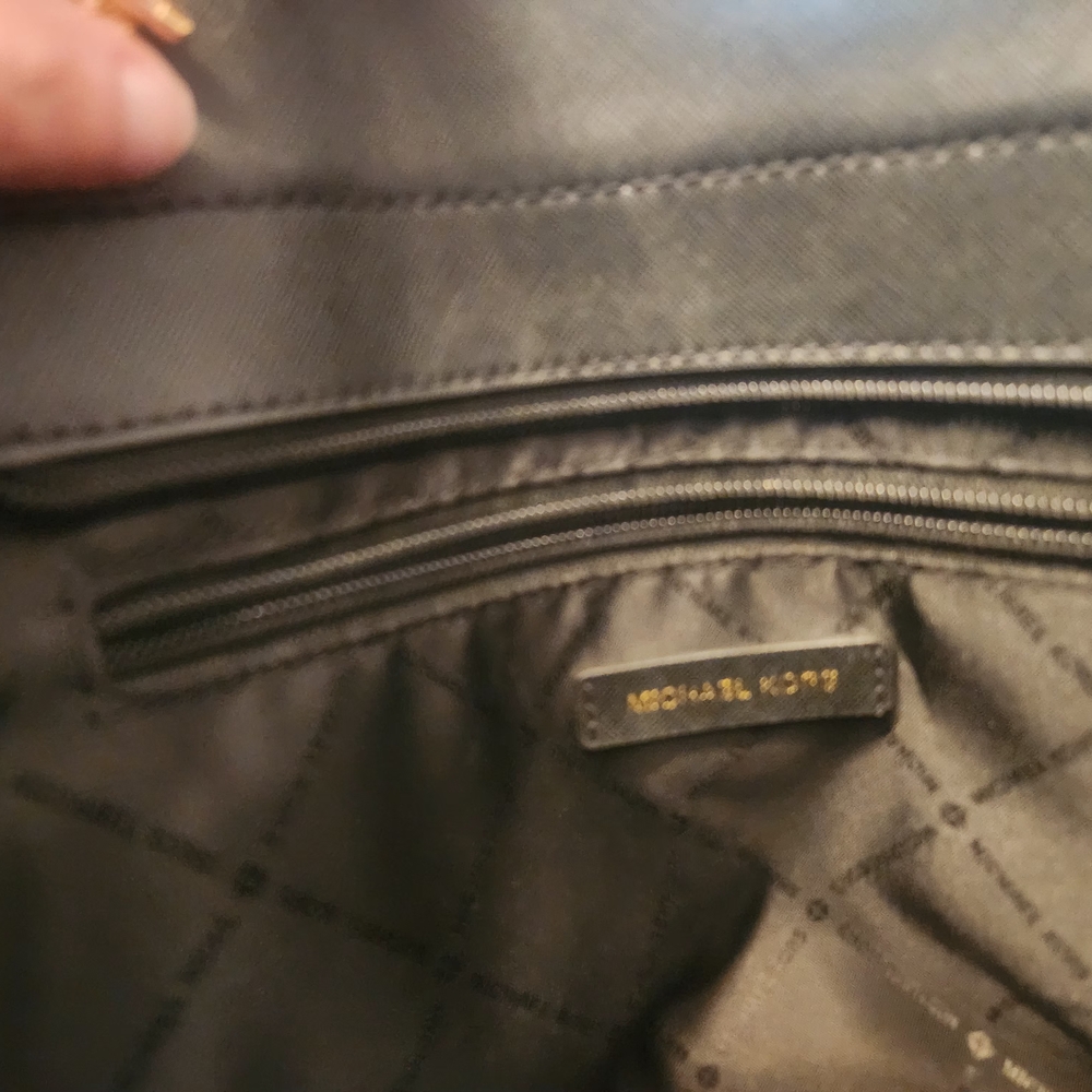 Michael Kors Black Shoulder Bag with Gold Accents - Picture 2 of 3